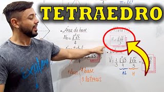 TETRAEDRO  Área total Altura e VOLUME DO Tetraedro Regular [upl. by Edylc]