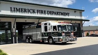 Limerick Fire Dept Chief51 Rescue51 Traffic 512 And 3441 Responding to a Motorcycle Accident [upl. by Yaf]