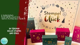 Unboxing Stempelglück Adventskalender🤩welche tollen Stempel verstecken sich hinter den Türchen 124 [upl. by Arfihs627]