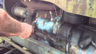 Fordson Major Simms spring wind up starter demo [upl. by Werby466]