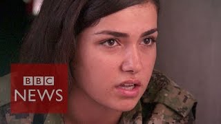 Islamic State are afraid to see women with guns  BBC News [upl. by Aenotna]