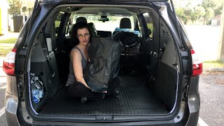 Does a full size air mattress fit in a Toyota mini van Exped MegaMat Duo vs Intex air mattress [upl. by Patrich477]