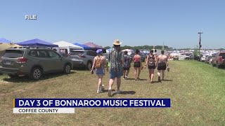 Day 3 of Bonnaroo music festival underway in Coffee County [upl. by Atnoled350]