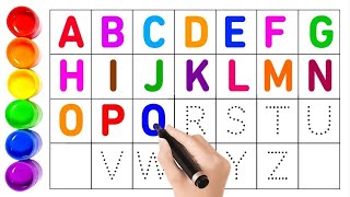 Collection of uppercase amp lowercase alphabet dotted lines ABCD alphabet writing alphabet song A Z [upl. by Eiffub]