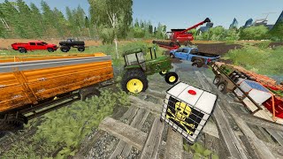 Harvesting in Mud Before Next Big Storm  Farming Simulator 22 [upl. by Lemert531]