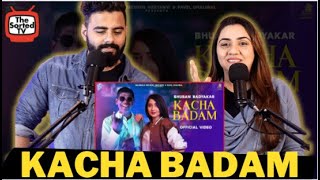 Badam Official  Rap Version  Kacha Badam  Bhuban  RonE  Pragya  Delhi Couple Reactions [upl. by Aronel]