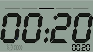 20 Seconds Countdown Timer Black TV version [upl. by Aicilegna113]