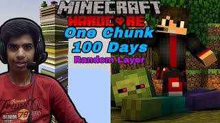 SURVIVING 100 DAYS IN ONE CHUNK MINECRAFT HARDCORE CHALLANGE [upl. by Rafaelle721]