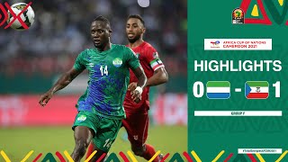 Sierra Leone 🆚 Equatorial Guinea Highlights  TotalEnergiesAFCON2021  Group E [upl. by Hewes]