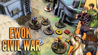 EWOK CIVIL WAR Star Wars Shatterpoint Battle Report [upl. by Culbertson253]