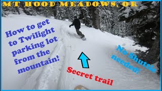 How to get to Twilight Parking lot from the Mountain  Mt Hood Meadows [upl. by Nitsur733]