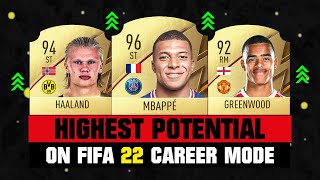 FIFA 22  BEST YOUNG PLAYERS ON CAREER MODE ✅😍 ft Mbappe Haaland Greenwood… etc [upl. by Pomfret]