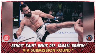 Benoit Saint Denis chokes out phenom Ismael Bonfim at UFCVegas76  Bloody Water Podcast [upl. by Tiloine]