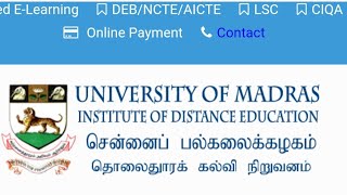 Madras University distance education latest updates [upl. by Ajile]