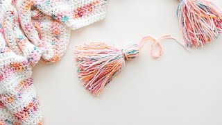 How to make a yarn TASSEL amp attach it to a project [upl. by Ruphina]