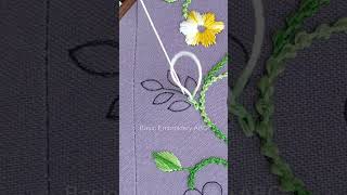 hand embroidery beautiful flower designs leaf doodles tutorial handembroidery embroidery [upl. by Samantha380]