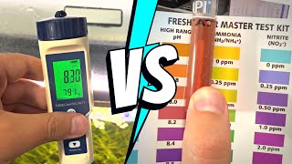 Aquarium pH Testing 5in1 pH Electronic Meter vs API Freshwater Test Kit [upl. by Kalvn212]