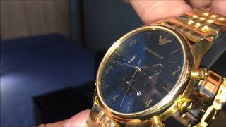 Emporio Armani AR1893 WATCH Chronograph Gold [upl. by Perr83]