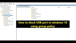 How to block USB port in windows 11  How to Enable or Disable USB Ports In Windows 11 [upl. by Aihcrop]