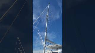 Leopard 58 furling boom service leopard catamaran ftlauderdalefl lighthousepoint rigging [upl. by Arednaxela]