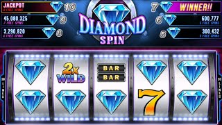 DIAMOND SPIN WON 14301000 Classic Slot Machine [upl. by Nibaj404]