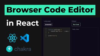 Build a Browser Code Editor in React Monaco React Editor [upl. by Trescha]