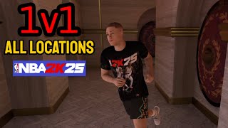 Where to play 1v1 in NBA 2k25 All Locations [upl. by Maggs104]