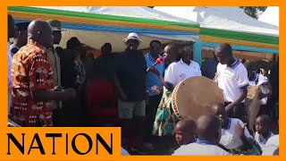 Raila Odinga enjoys a traditional song during the second day of Piny Luo cultural festival [upl. by Coopersmith710]