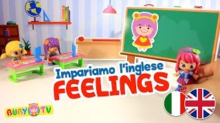 Lezioni di inglese per bambini 🇬🇧 🙂 Impara i nomi delle emozioni [upl. by Aserehs]