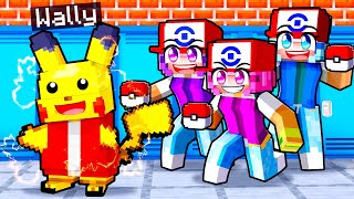 Becoming PIKACHU at POKEMON School in Minecraft [upl. by Bernice]