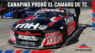 Turismo Carretera  Agustín Canapino probó el Camaro en La Plata [upl. by Orvan]