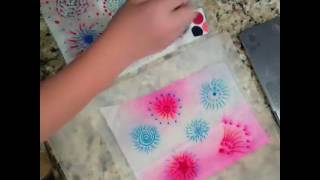 4th July Firework Tie Dye Craft [upl. by Avir923]