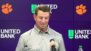 Dabo Swinney previews Stanford talks 21 Clemson pt 1 [upl. by Atnom665]