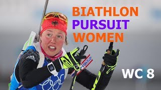 BIATHLON WOMEN PURSUIT 18032018 World Cup 8 Holmenkollen Norway [upl. by Kearney]