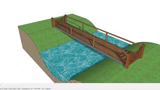 Creating a Scale Model of a Wooden Footbridge and Animating in Sketchup [upl. by Krenek]