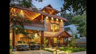 THANAL PART 1  A LUXURY ETHNIC STYLE HOUSE WITH BRICK CLADDING AND KOTA FLOORING [upl. by Cristi]