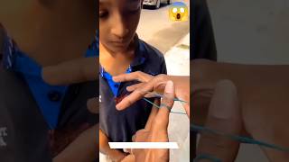 Rubber band magic trick tutorial easy 😨 shorts [upl. by Ardnasella182]