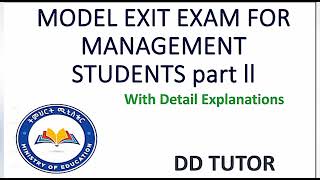 MANAGEMENT EXIT EXAM QUESTIONS AND ANSWERS 2024 [upl. by Nich]