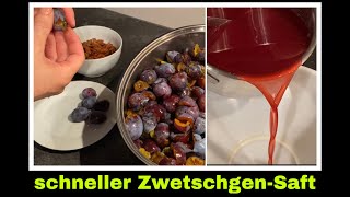 Zwetschgensaft ohne Entsafter  Saft selber machen  Selbstversorgung Zwetschgen [upl. by Cleopatre]