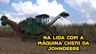 MEU DIA DE FOGUISTA NA MÁQUINA COLHEDEIRA DE CANA JOHN DEERE [upl. by Nomsed821]