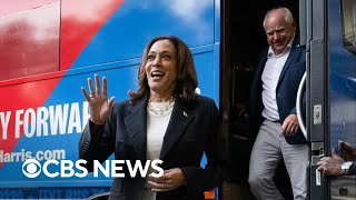 Kamala Harris bus tour continues in Georgia ahead of first interview as presidential nominee [upl. by Sommer]