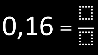 Converter 016 em fração  número decimal em fração decimais em frações [upl. by Alliuqahs]