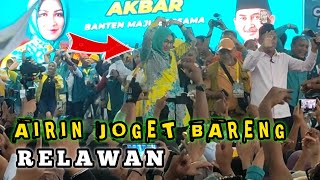 KESERUAN AIRIN  ADE DI ACARA KAMPANYE AKBAR MINGGU DI CITRA RAYAWALAU DI GUYUR HUJAN BESAR [upl. by Irneh]