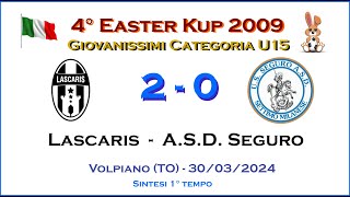 Lascaris  ASD Seguro  1° Tempo  Giovanissimi 2009 U15  3° partita 4° EASTER KUP TO [upl. by Halford]