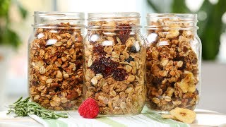 Healthy Granola  3 Delicious Recipes [upl. by Anua]