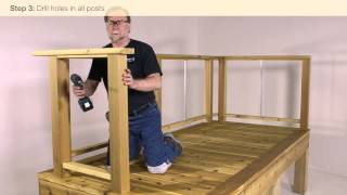 Feeney CableRail Wood Level Railing Installation Video [upl. by Violette]