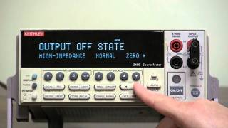 How To Configure Output Off Mode  Keithley Instruments 2400 Series [upl. by Elenahc912]