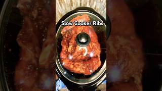 The BEST Fall Off The Bone Slow Cooker Ribs food shorts shortvideo recipe subscribe cooking [upl. by Nolyar]