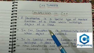 What is constructor with example  Types of constructors  C Programming tutorials in Hindi  59 [upl. by Etnoed]