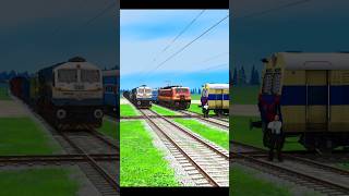 TRAINS CROSSING BRANCHED RAILROAD TRACKS 😱 train [upl. by Valora812]